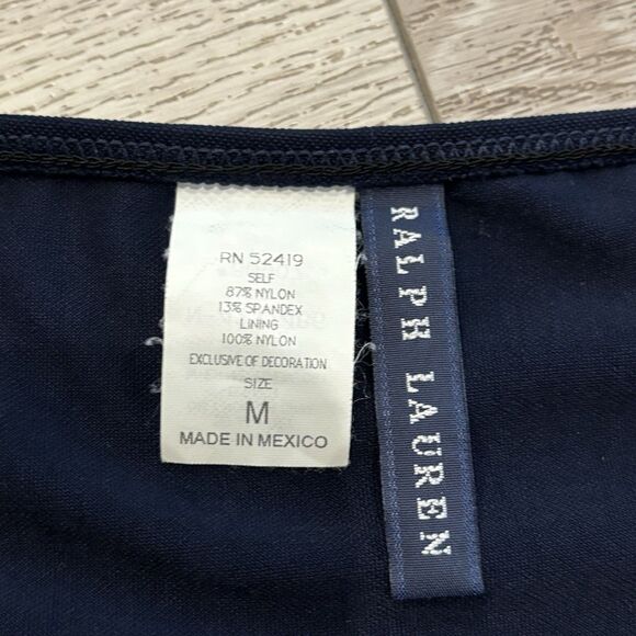 VTG Y2K Ralph Lauren Bikini Swim Bottom M Black Womens Embroidered Logo Pony - Picture 3 of 5